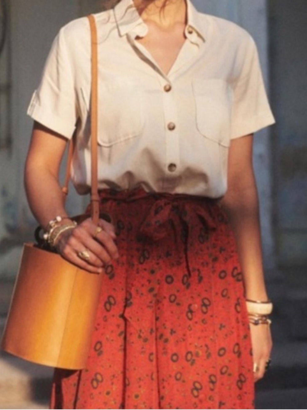 Sezane Amandine Skirt Havana Floral Size 36 US 4 - Picture 8 of 11